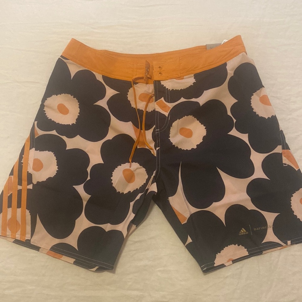 Mens Marimekko x Adidas swim shorts, size 36” NWT